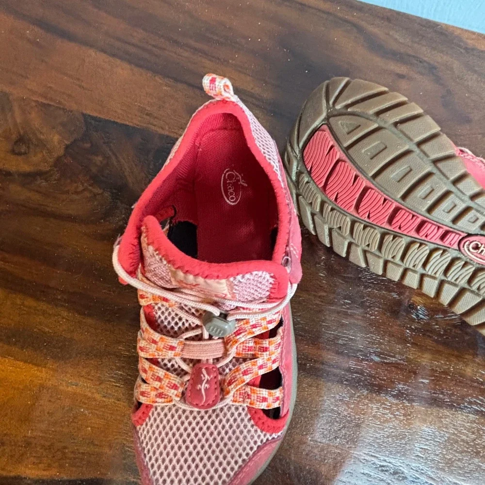Chaco Kids Water Sandals Coral‎ Pink Orange Woven Straps Quick Dry Size Unknown